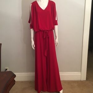 msk red jumpsuit